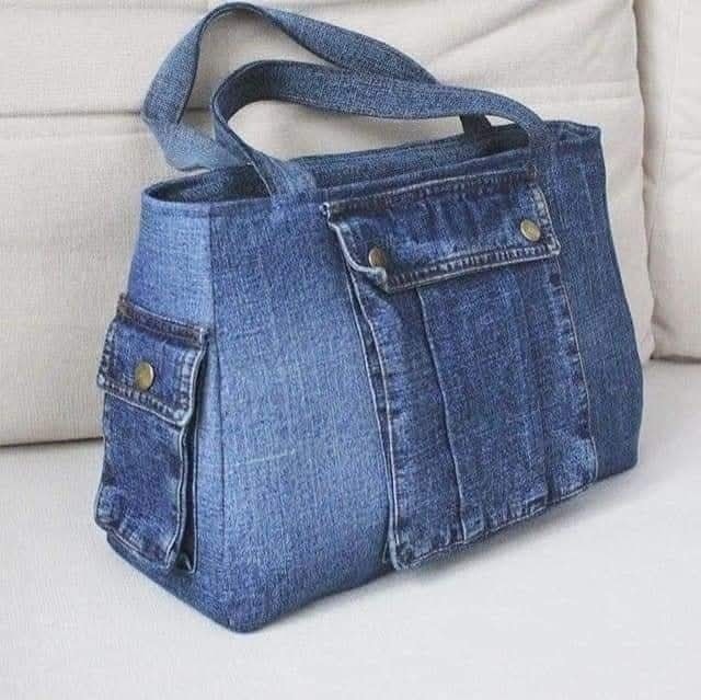 Denim Bag with Shirt Pockets