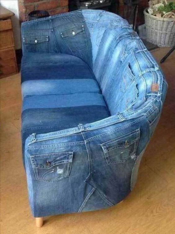 Denim sofa upholstery