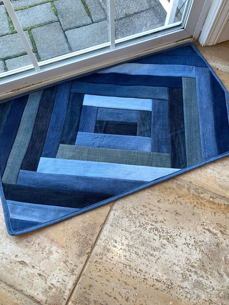 Quilt patchwork door mat